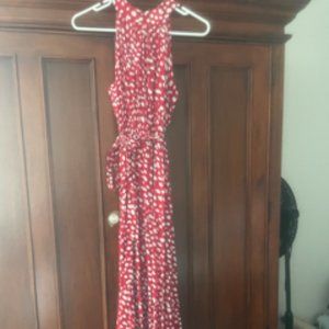 Red Polkadot Long SunDress